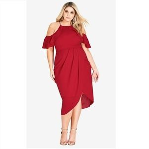 City Chic S/16 Siren Red Love Siren Dress BR75